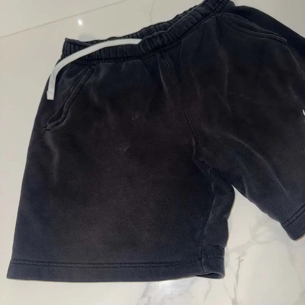 Nike Sportswear Swoosh French Terry Shorts Black White Men's Small